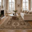 Vintage Look Cotton and Chenille Flatweave Area Rug-2062390796
