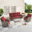 Keywest 5 - Person Outdoor Sofa Seating Group With Cushions-523440409