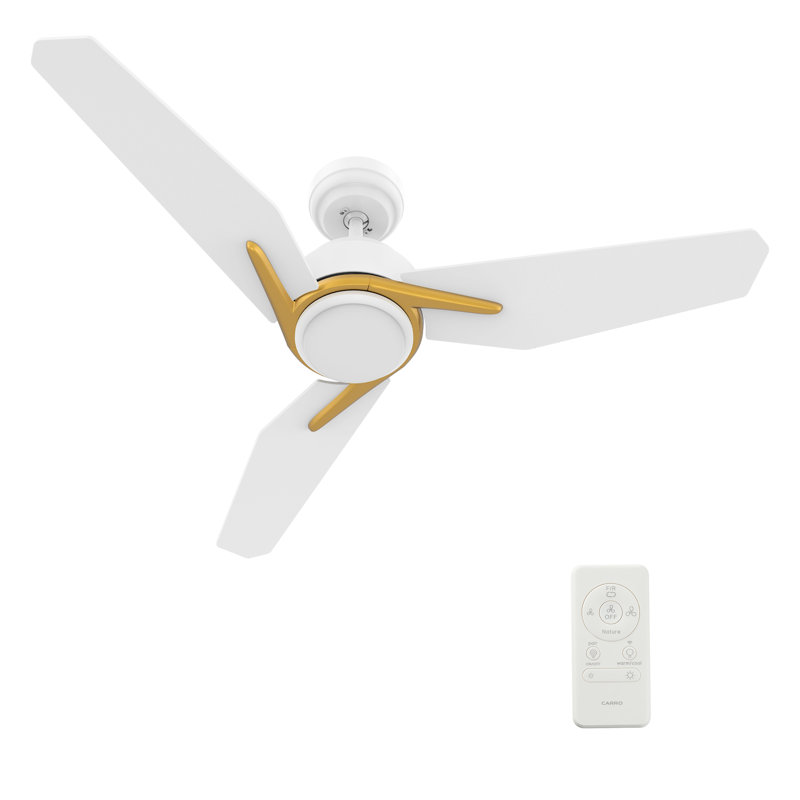 Ventilateur de plafond intelligent 52 po avec télécommande Tilbury, ensemble d'éclairage inclus, fonctionne avec l'assistant Google et Amazon Alexa, raccourci Siri.
