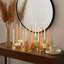 Ensemble de 12 porte-bougies Amber Glass Taper