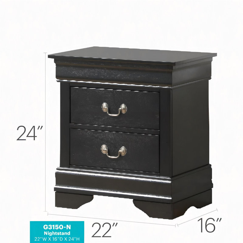 Table de chevet, table de chevet chic pour toute chambre à coucher, Noir