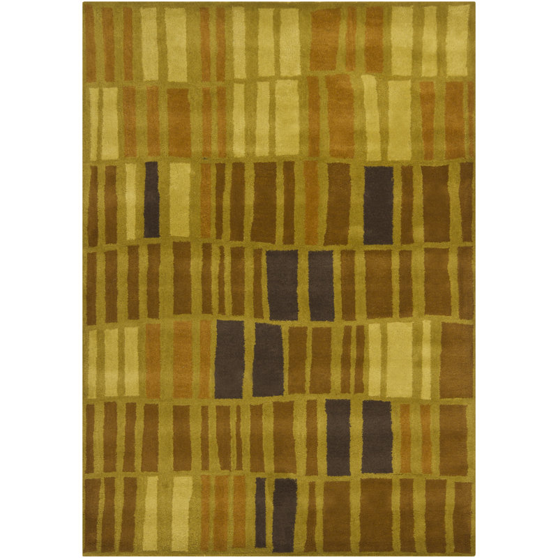Tapis Abbeville, Rectangle 5 pi x 7 pi, Brown/Green