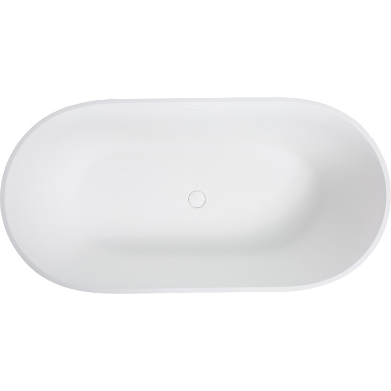 59" Freestanding Solid Surface Bathtub