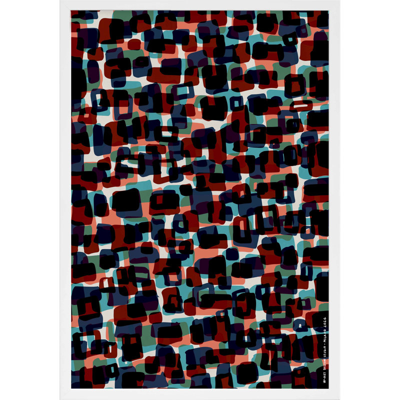 Color Clash I by Romina Gadler - Framed Wall Art, 20" H x 14" W, White Framed Paper