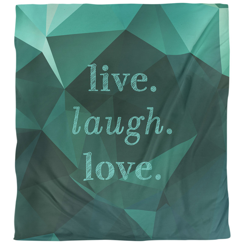 Housse de couette simple pour rire en temps réel love quot, Housse de couette pour très grand lit, Vert émeraude