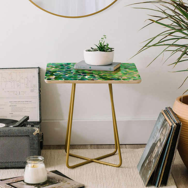 Solid Wood Top End Table