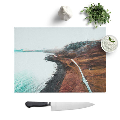 Tempered Glass Coast of Isle of Skye in Scotland Chopping Board