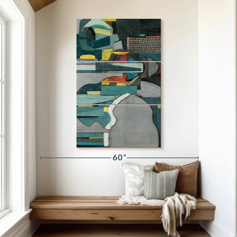 Avery Mid-Century Collage IV, 50" H x 32" W
