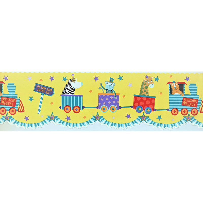 Bordure de papier peint Bodenhamer, Jaune / bleu / vert