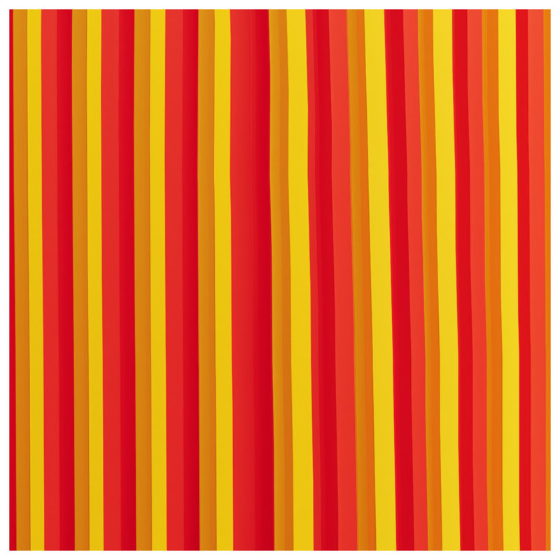 Coussins décoratifs à rayures verticales rouges et jaunes, 20 po x 20 po