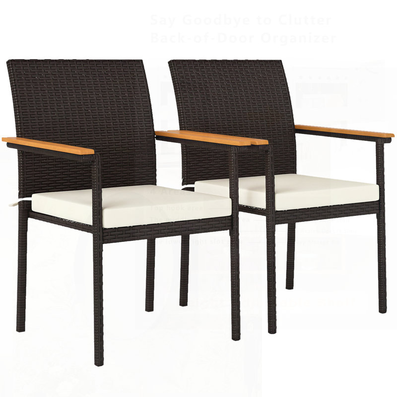 Ensemble de chaises de patio en osier pour l'extérieur Outsunny