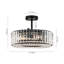Luxury 4-Light Round Drum Crystal Semi-Flush Ceiling Light-1455180100
