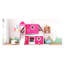 Lit simple mezzanine rose avec toboggan et tour - Bois massif, trois méthodes d'installation, pin de style Playhouse sur le thème du coin, pour rafraîchir la nuit