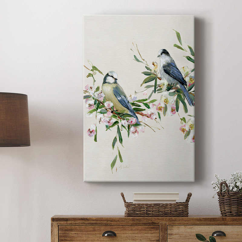 Songbird Duo I -Gallery Wra envelopped Cavas, H 12 po x l 8 po