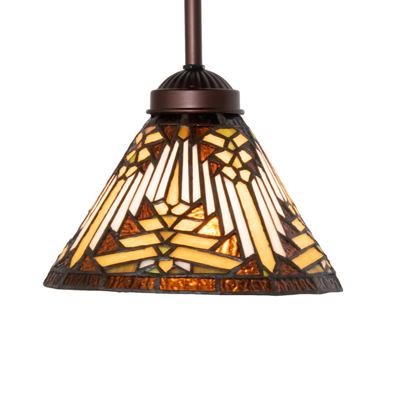 Luminaire suspendu cône en bronze à 1 lumière Eliora