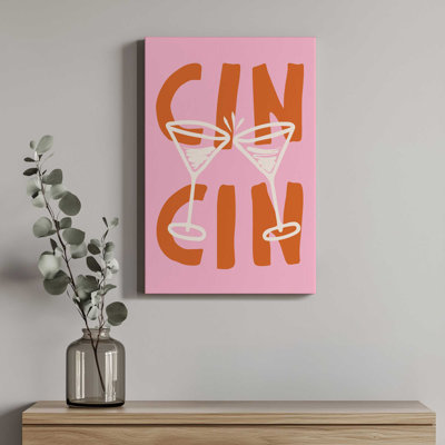 Cin Cin Cheers Martini Cocktail By Garima Dhawan Canvas Art Print