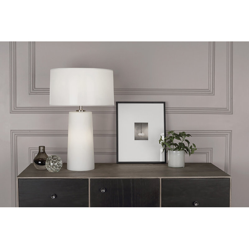 Olinda Table Lamp, White Organza