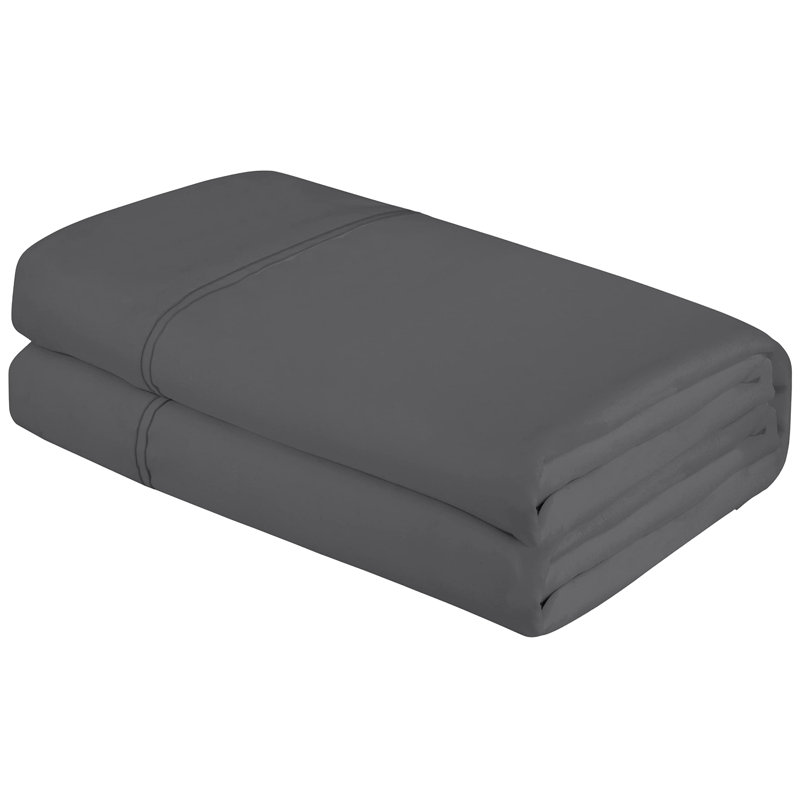 Royale Linens | Ultra Soft Brushed Microfiber Flat Sheets Only | Wrinkle Free & Stain Resistant | Hotel Quality Top Sheet for Bed