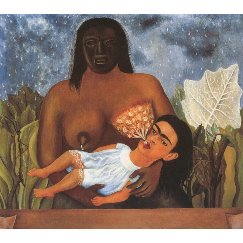 «My Nanny and I» par Frida Kahlo, toile tendue avec châssis, H 40 po x l 28 po