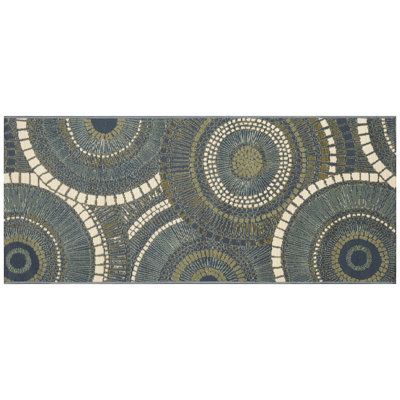 Lygia Abstract Synthetic Non-Skid Kitchen Mat