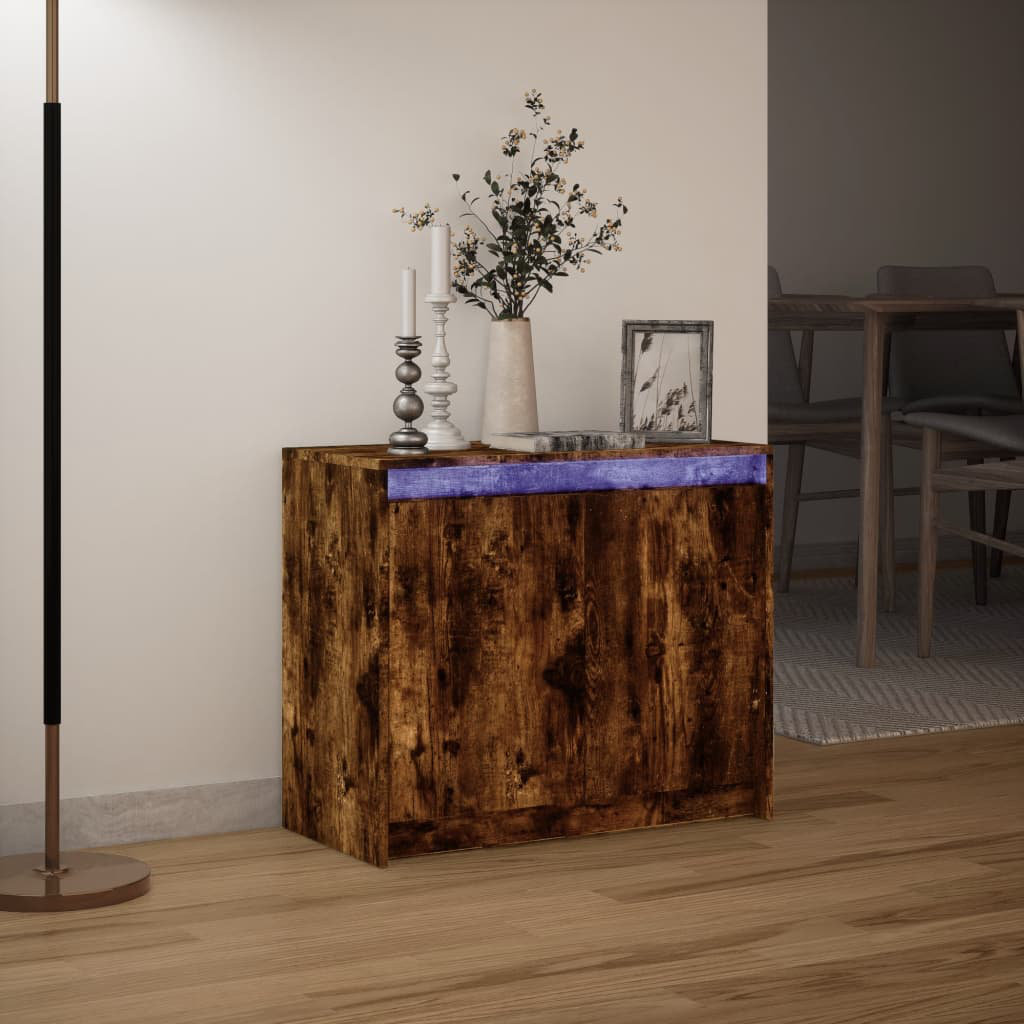 Vidaxl LED-Sideboard Weiß 72X34x61 Cm Holzwerkstoff