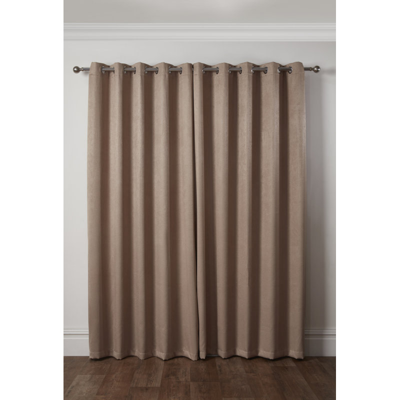 Ambiance Blackout Curtain Pair, Taupe, 168 W x 228 D cm