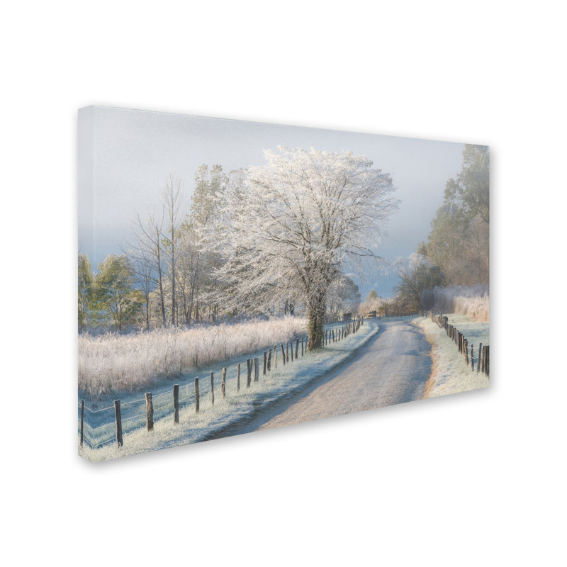 Art mural sur toile tendue - "A Frosty Morning" par Chris Moore pour décoration de salon, de chambre à coucher ou de bureau - 30 x 47