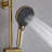 Two Functions Wall Mounted Bathroom Shower Faucet with Handheld Matte Black-129577858