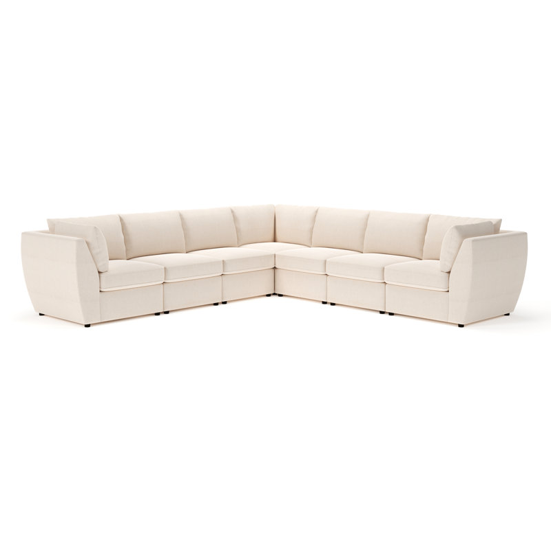 Halson 7-PC Modular Upholstered Sectional, Nomad Eggshell