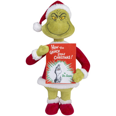 Grinch Holiday Greeter with How the Grinch Stole Christmas Book