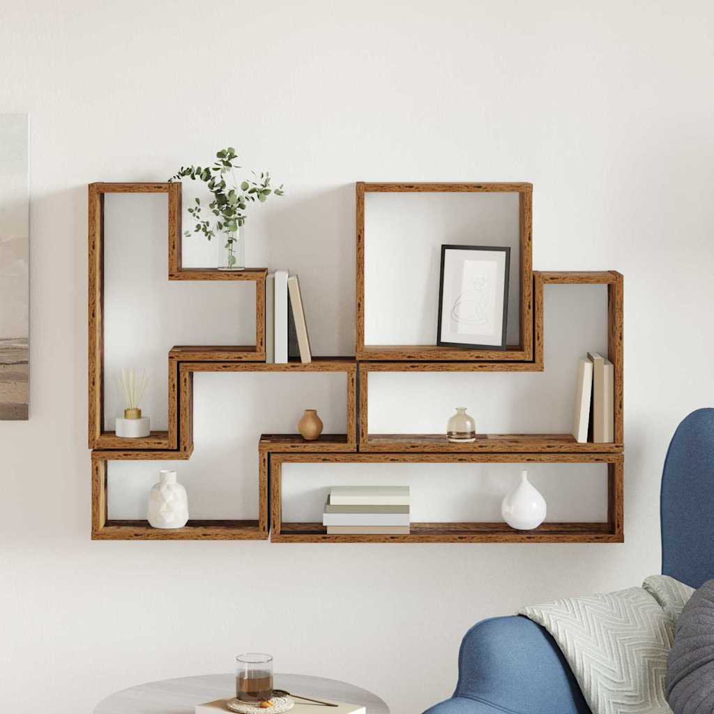 Wall Cube With Shelf 96 X 12 X 64 Cm Engineered Wood