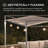 Sunjoy 10' x 10' Outdoor Pergola, Darkeford Metal Pergola with Sling Fabric Sun Shade Canopy for Outdoor Patio, Garden, Yard, Deck, Entertaining-111101123