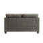 Causeuse Nanice Light anthracite avec quatre coussins décoratifs, élégance moderne et confort