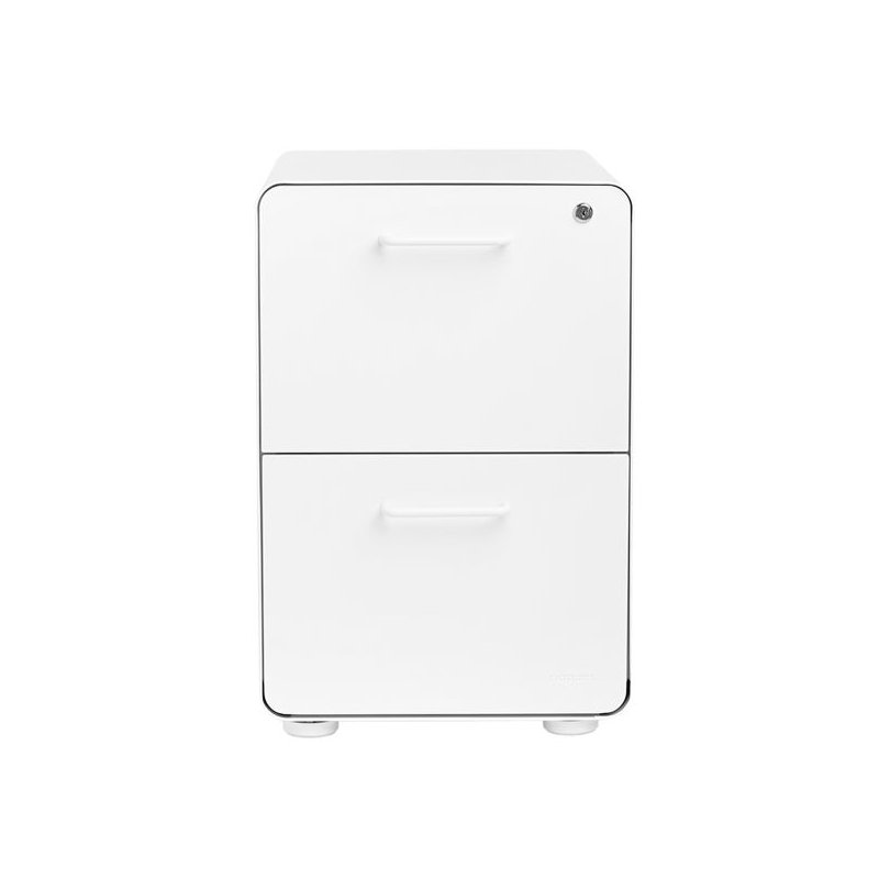 Classeur blanc 2 tiroirs Stow