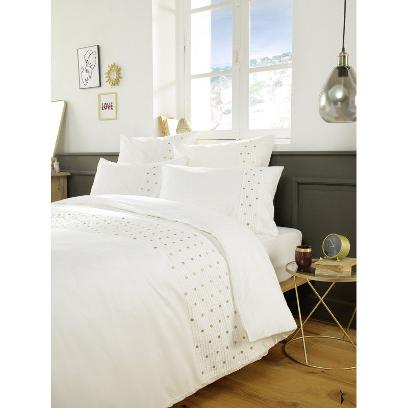 Buckhanon Cotton Solid Colour Duvet Cover, White, Super King Duvet Cover