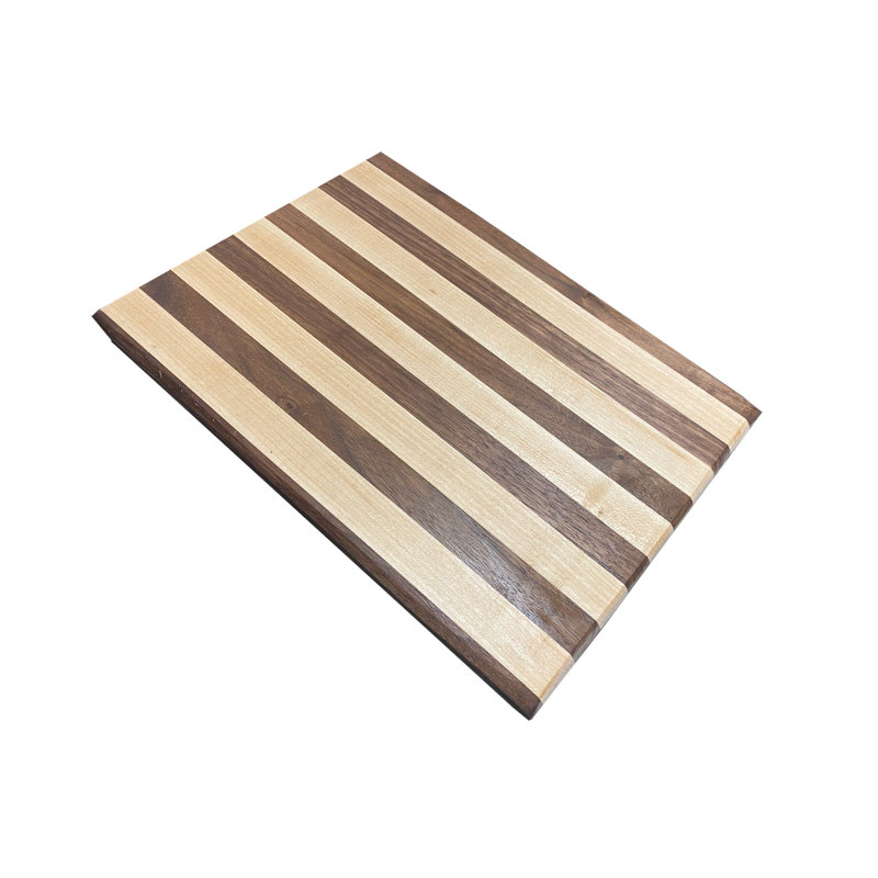 Modern Maple & Walnut Side Grain Cutting Board