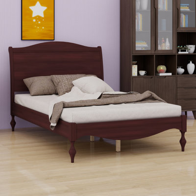 Traditional Platform Bed with Arched Headboard