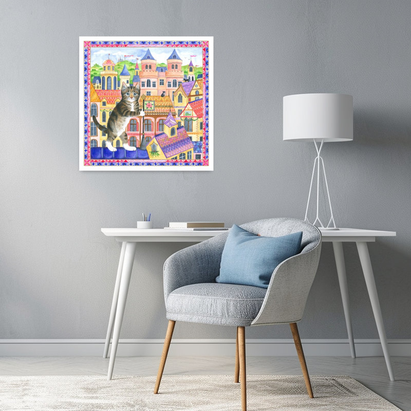 Art contemporain, architecture contemporaine, art urbain, H 24 po x l 24 po