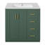 Ensemble de meuble-lavabo 30 po avec lavabo en céramique, armoire de rangement en bois massif, ensemble de meuble-lavabo autoportant avec 3 tiroirs et portes à fermeture douce-154220537-154220539