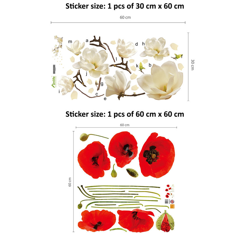 Plants & Flowers Non-Wall Damaging Wall Decal