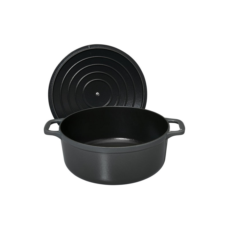 Étuve ronde en fonte émaillée Chasseur 4,2 pintes, caviar