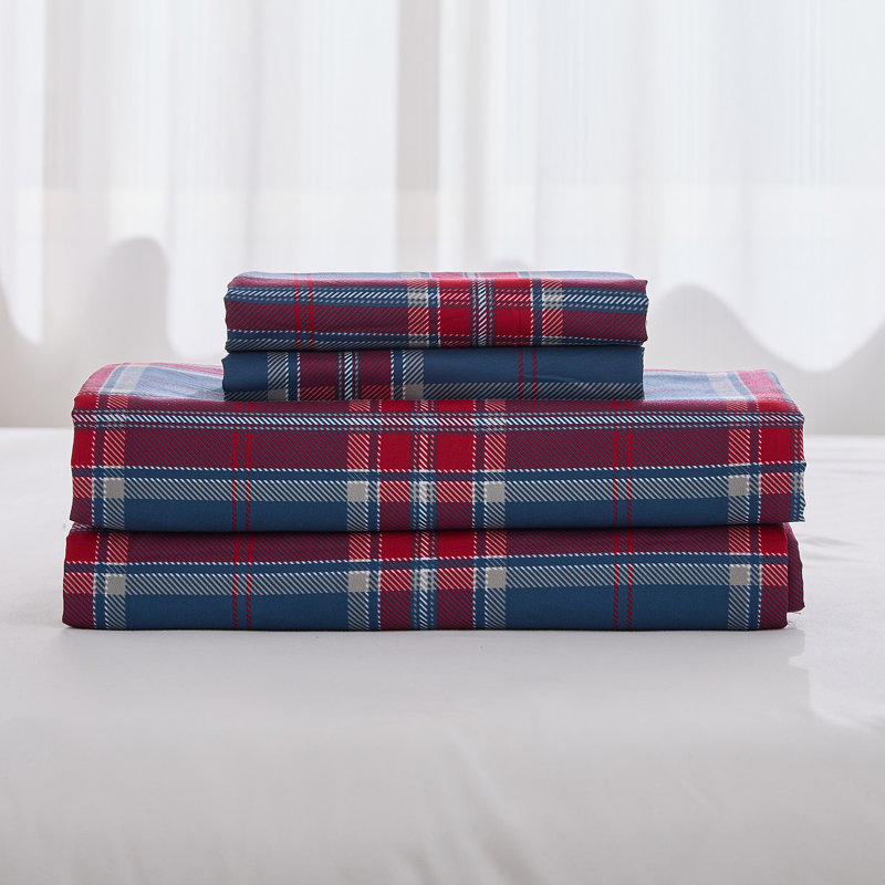 Ensemble de draps pour grand lit Gogreen 4PC, Ensemble de draps pour grand lit avec 2 taies d'or