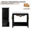 Meuble-lavabo mural 24 po avec lavabo en céramique et armoire latérale, portes à fermeture en douceur, armoire combinée 00212WHK-06324BCT (KD-Packing)-28383135