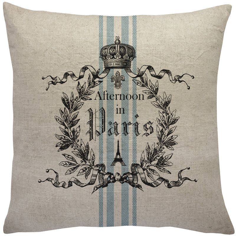  Afternoon in Paris Linen Throw Pillow