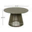 Table de salle à manger d'extérieur en bois d'acacia, très grande table de salle à manger ronde de 47,25 pouces, pour la cour arrière, la pelouse et le balcon-950720423