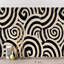 «Bold Spiral Abstraction» sur toile beige-1430122535