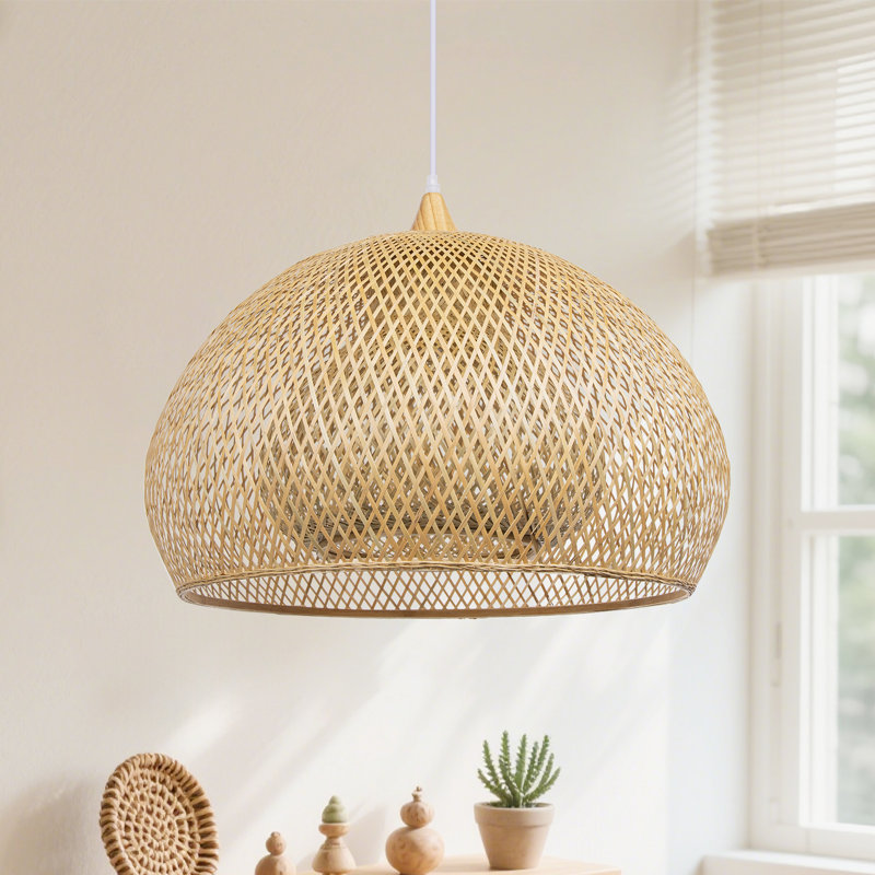 1 - Light Natural Drum Pendant