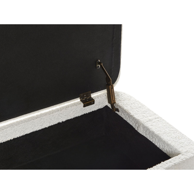 Storage Bench WARREN Chenille, White