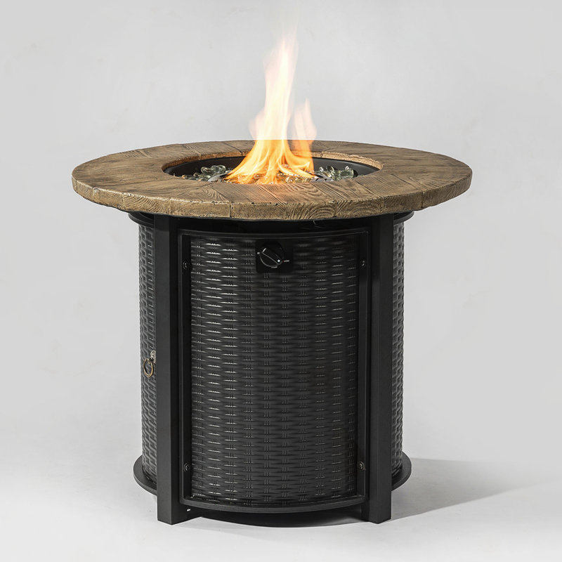 30inch Round Fire Pit Table Propane Fire Table