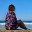 Serviette de plage mauve à motif floral, serviette de plage légère en microfibre à séchage rapide sans sable pour piscine, plage, douche, source chaude, yoga, voyage, 36 x 72 po